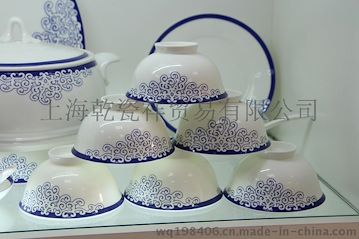陶瓷餐具批發(fā)，青花玲瓏陶瓷餐具廠家